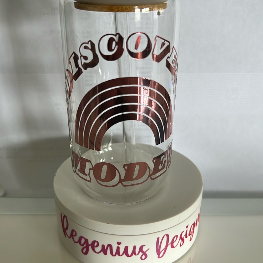 Glass coke can cup